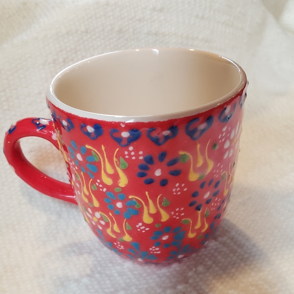 Red Painted Turkish Mug - Picture 3 of 9
